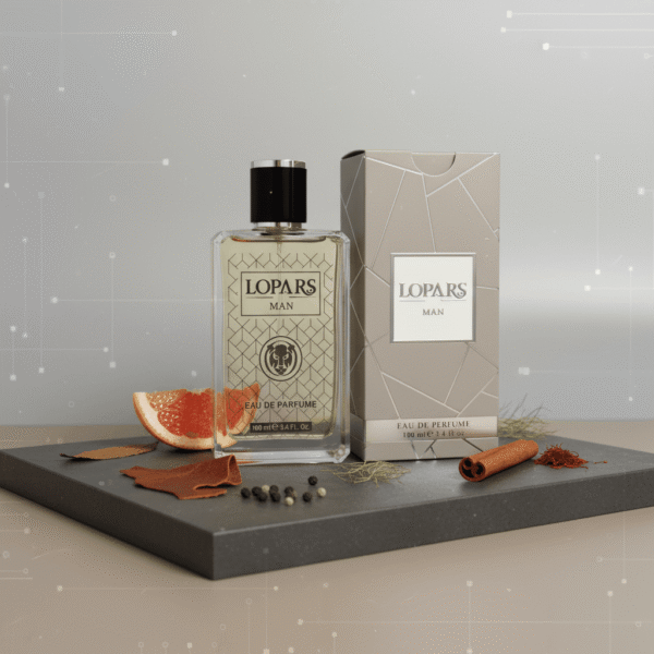 Lopars L-096 baharatlı deri erkek parfümü premium EDP şişesi