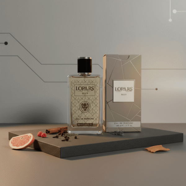 Lopars L-301 aromatik tatlı erkek parfümü premium EDP şişesi
