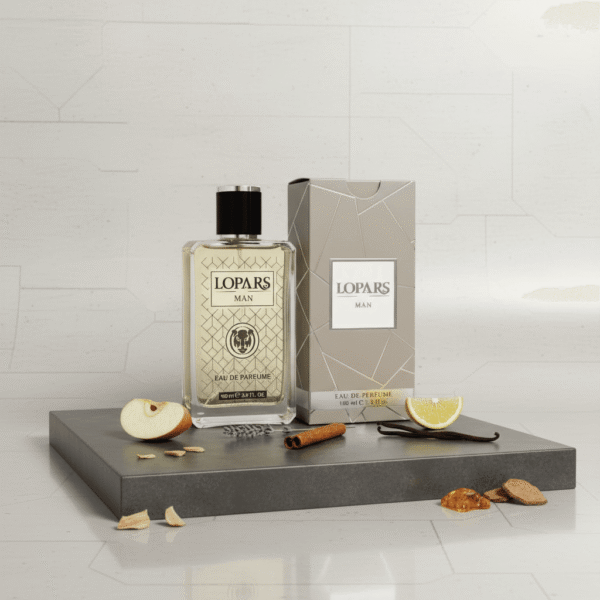 Lopars L-302 tatlı baharatlı erkek parfümü premium EDP şişesi
