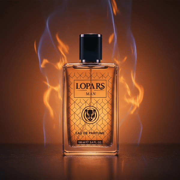 Lopars L-414 deri amber erkek parfümü premium EDP şişesi