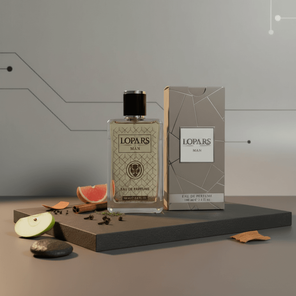 Lopars L-258 topraksı odunsu erkek parfümü premium EDP şişesi