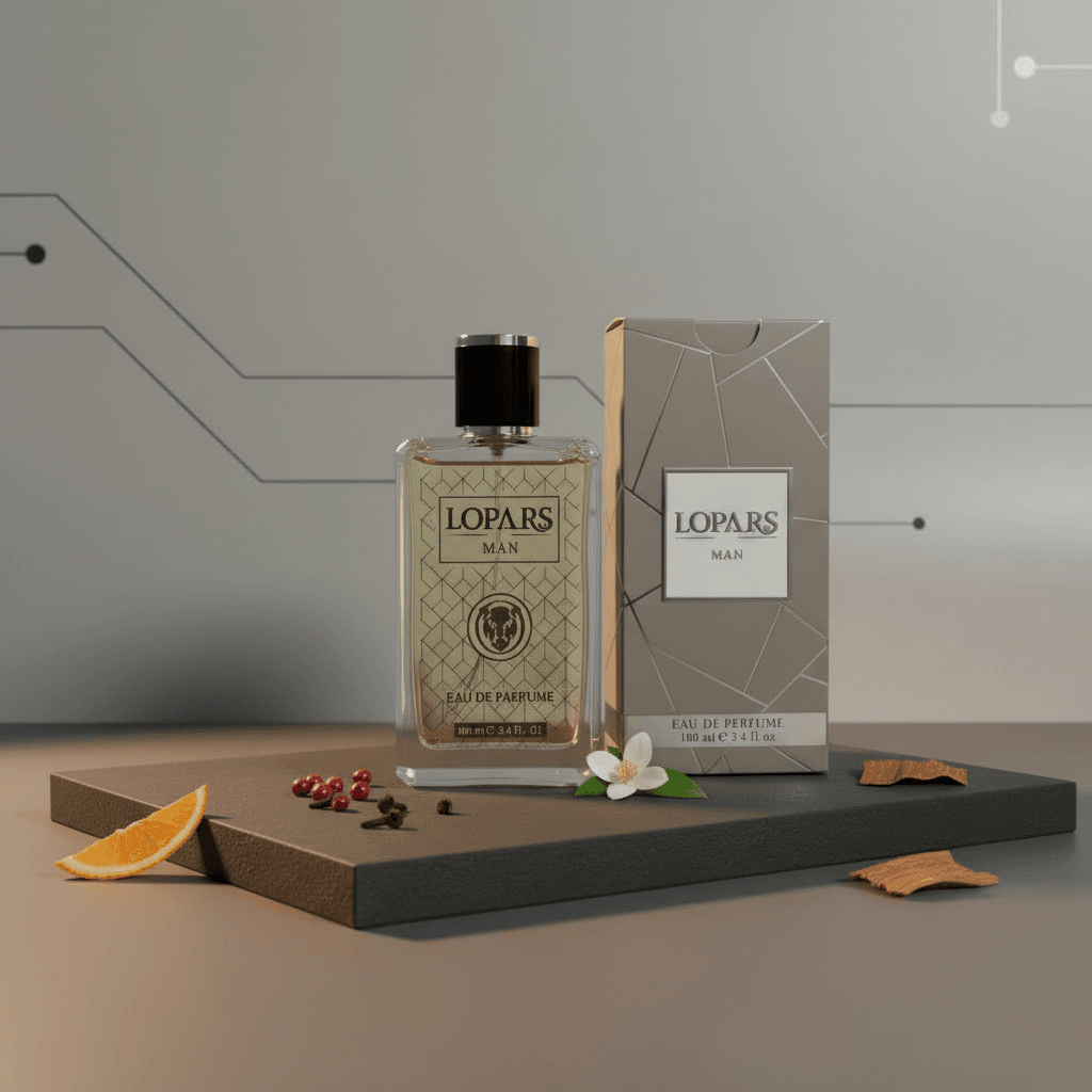 Lopars L-337 niş amber erkek parfümü Extrait De Parfum şişesi