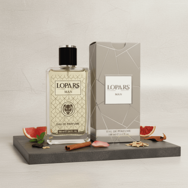 Lopars L-160 tatlı baharatlı erkek parfümü premium EDP şişesi