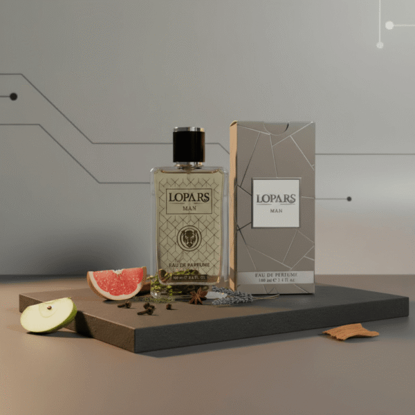 Lopars L-199 ferah aromatik erkek parfümü premium EDP şişesi