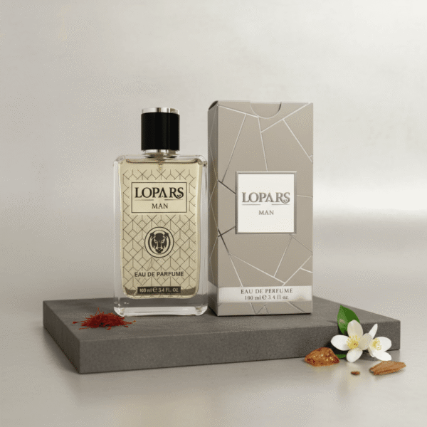 Lopars L-113 safran amber erkek parfümü Extrait De Parfum şişesi