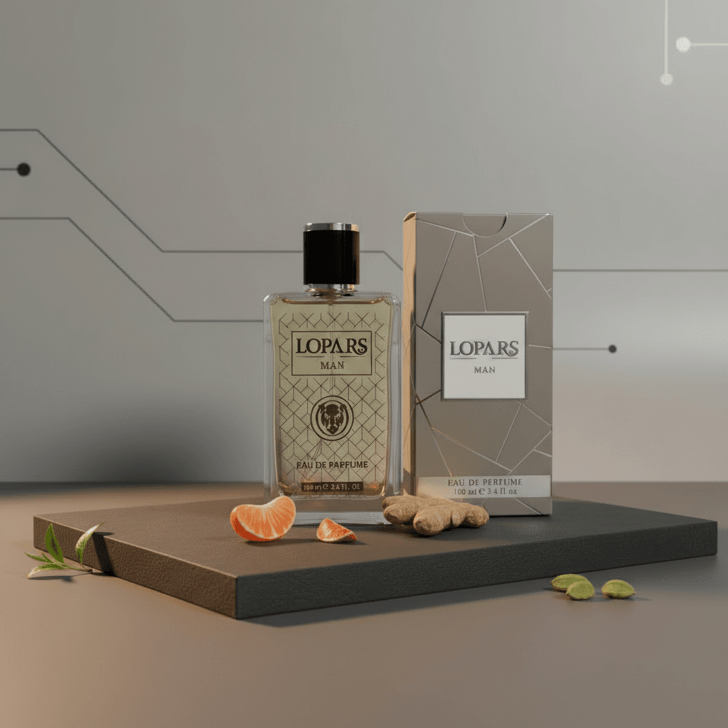 Lopars L-591 fresh baharatlı erkek parfümü premium EDP şişesi